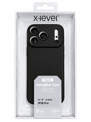 Чехол X-LEVEL NANOFIBER iP18Pro/iP18ProMax(black)