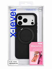 Чехол X-LEVEL MACARON STAND iP18ProMax(black)