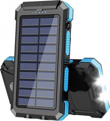 Повербанк на солнечной батареи Power Bank с фонариком на 20000mAh