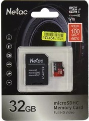 Флеш карта microSDHC 32GB Netac 32GB (ExtremePro)