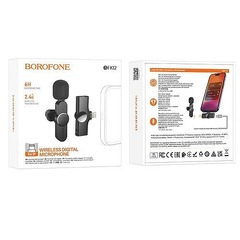 Беспроводной петличный цифровой микрофон Borofone BFK12 iP/Type-C