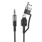 Аудио-кабель 2в1 Hoco UPA23 USB/TYPE-C 