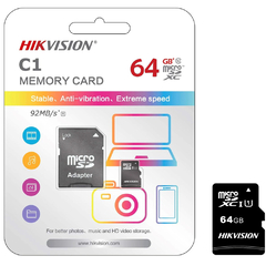 Карта памяти Micro SDXC Hikvision С1