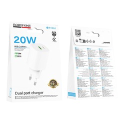 Сетевой адаптер питания Borofone BA104A PD 20W