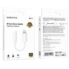 Переходник Borofone BV21 Lightning + Aux 3.5