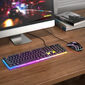 Клавиатура + мышь набор Hoco “GM11 Terrific glowing” RGB EN / RU