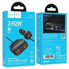 Автомобильное зарядное устройство Hoco “Z59A Rank” 96W(240w/black)