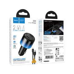 Автомобильное зарядное устройство Hoco Z69 USB LIGHTNING(black)