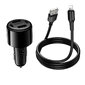 Автомобильное зарядное устройство Hoco Z69 USB LIGHTNING(black)
