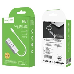 HUB адаптер Hoco HB1 Type-C/USB 
