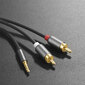 Hoco / Аудиокабель AUX UPA10 double lotus rca audio cable 3.5mm